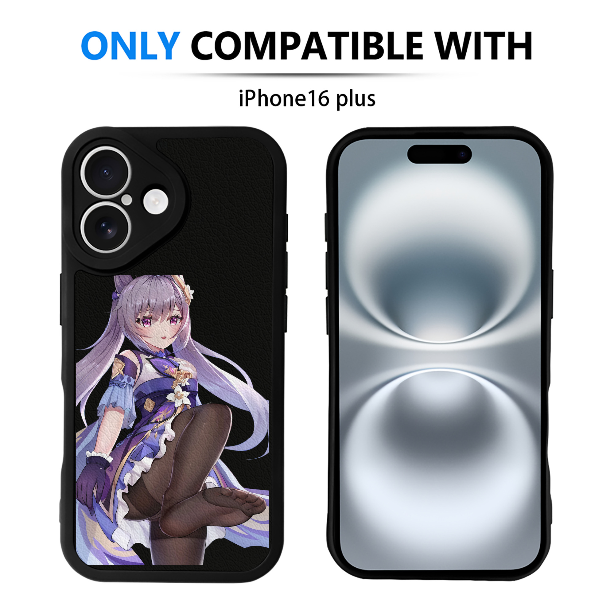 げんし神 刻晴 こくせい genshin Kokusei 【iPhone 16シリーズ対応】シリコンスマホケース（レザー調） 材質：シリコン